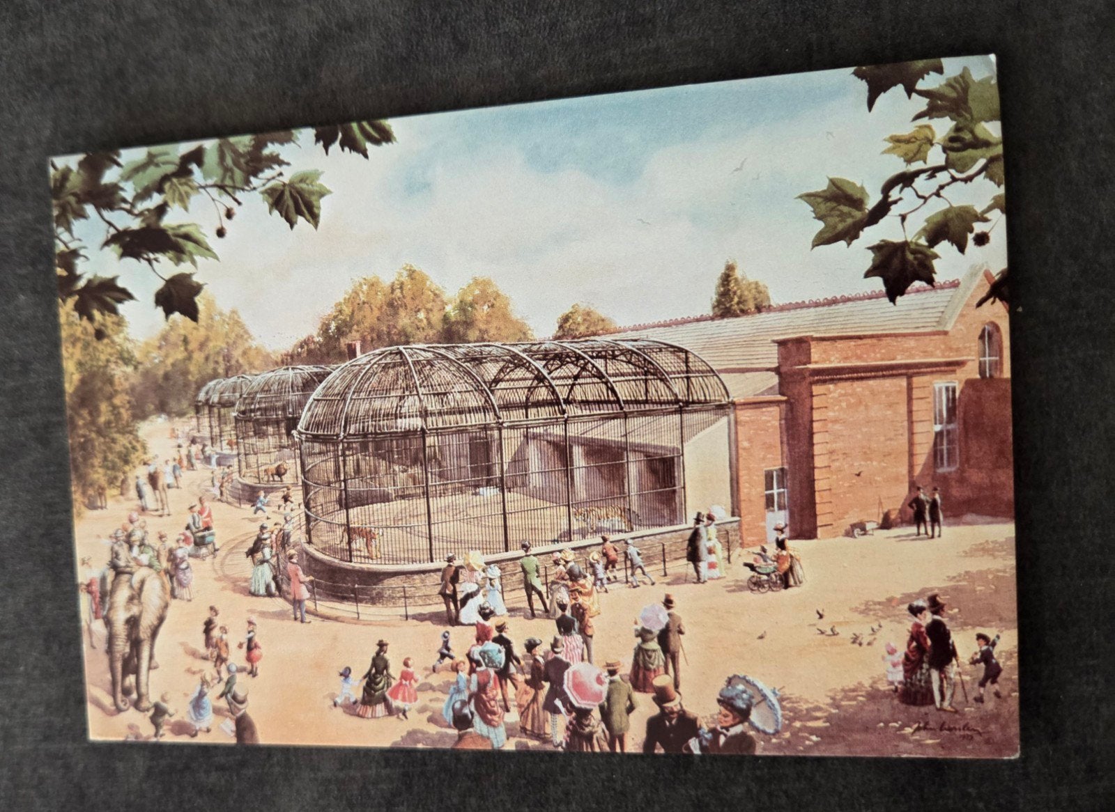 Lion House London Zoo 1880s met olifant Jumbo, Verzenden, Ongelopen, Overige thema's