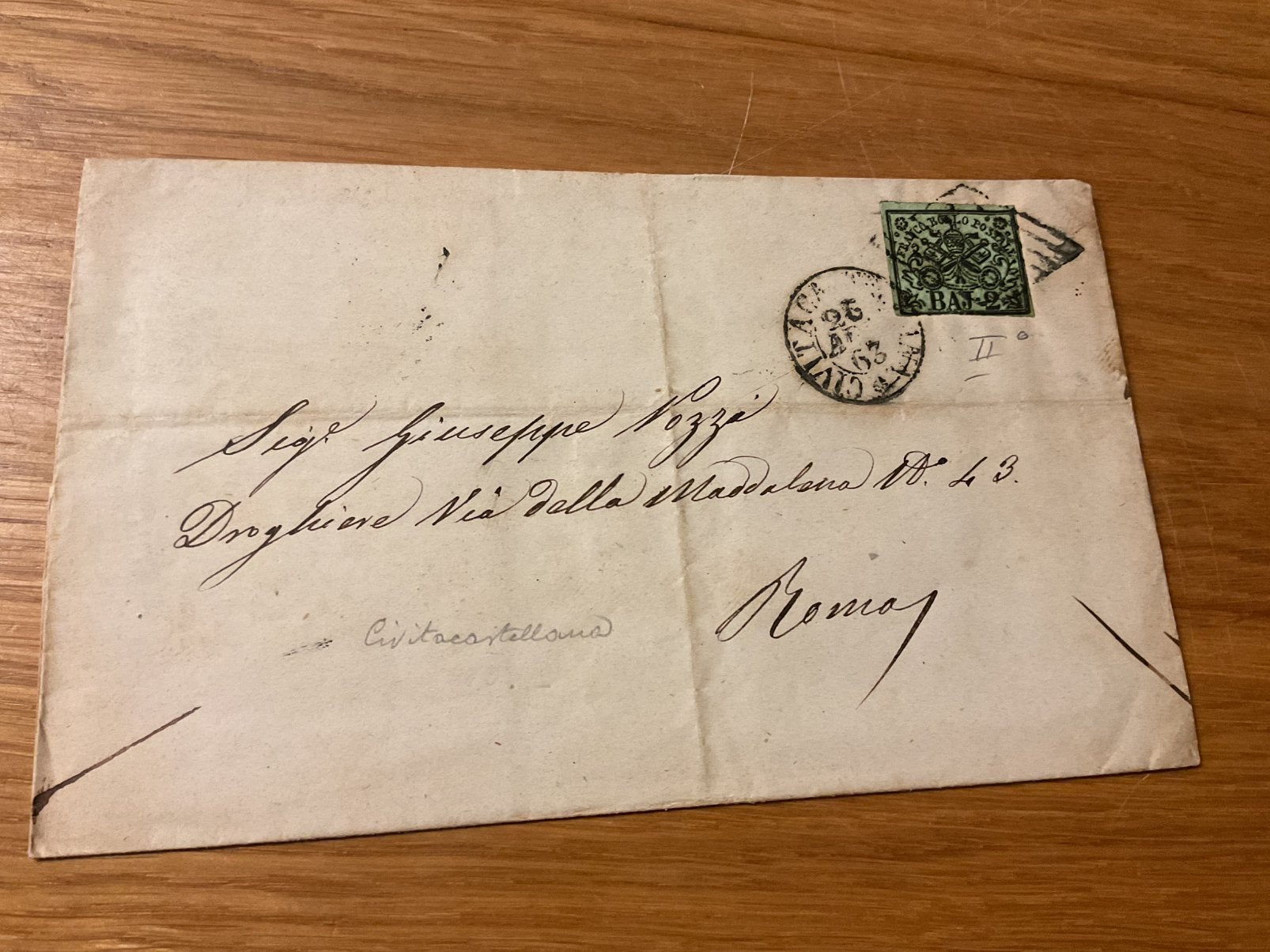 Italie brief Kirchenstaat klassiek, Postzegels en Munten, Brieven en Enveloppen | Buitenland, Ophalen of Verzenden, Brief
