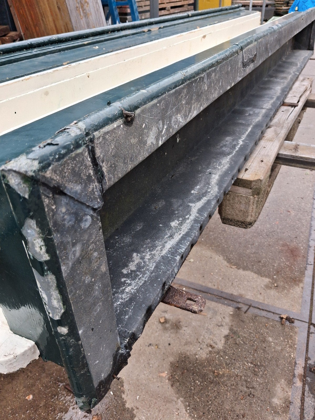 Houten bloembakken met zinken binnenbak, Tuin en Terras, Ophalen, Hout