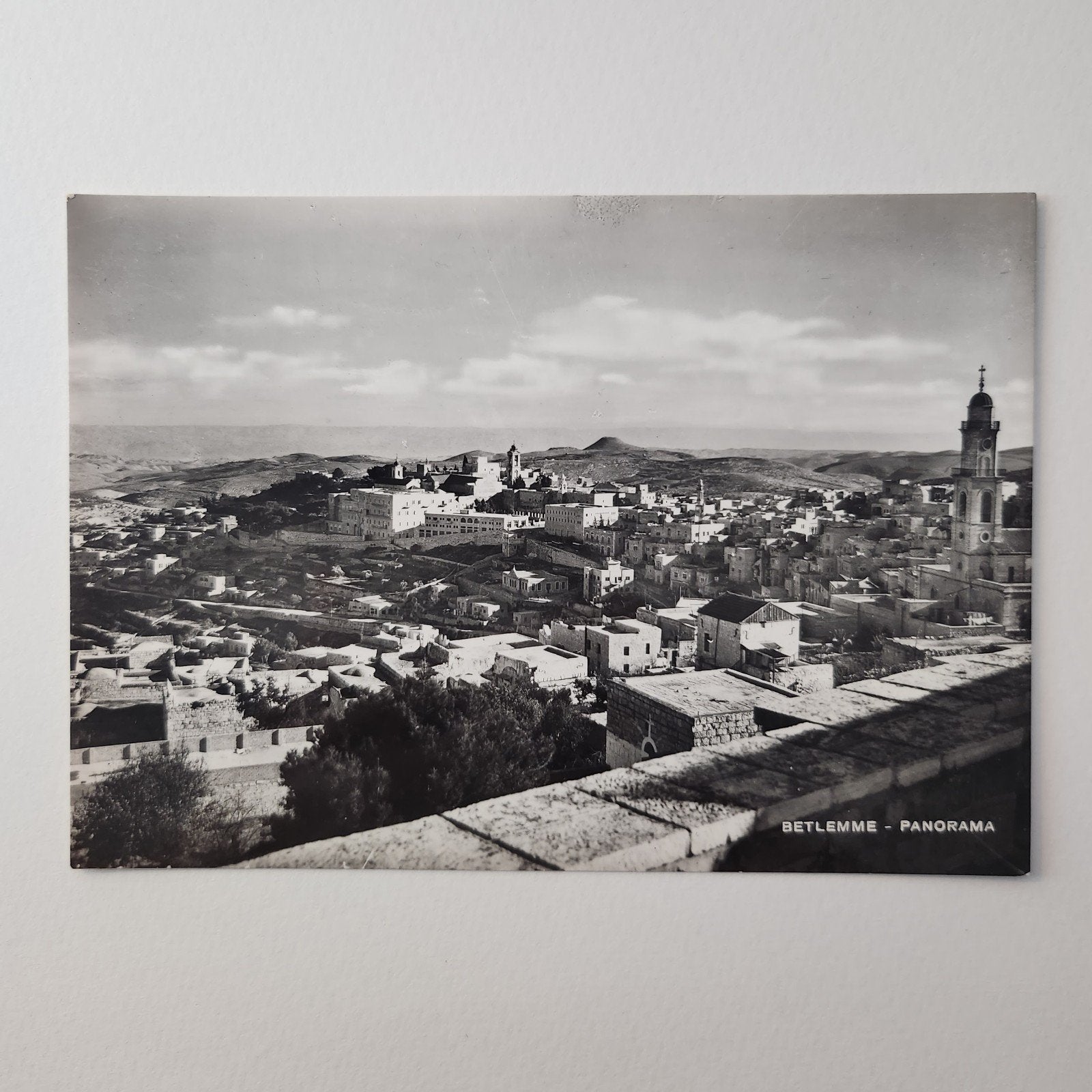 Echte foto kaart Bethlehem - Panorama, Verzenden, 1940 tot 1960, Ongelopen, Buiten Europa