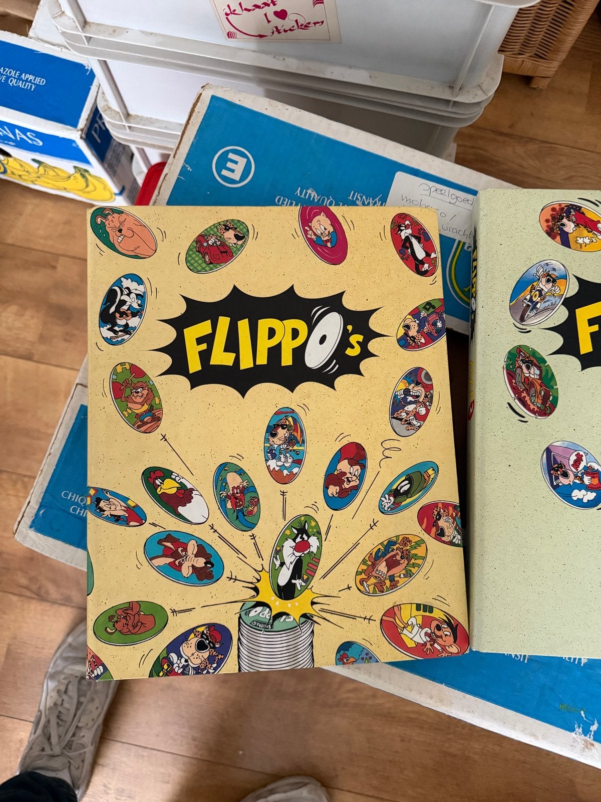 Flippo verzamelmappen met Looney Tunes flippo's, Ophalen, Looney Tunes, Verzameling, Met verzamelmap(pen)