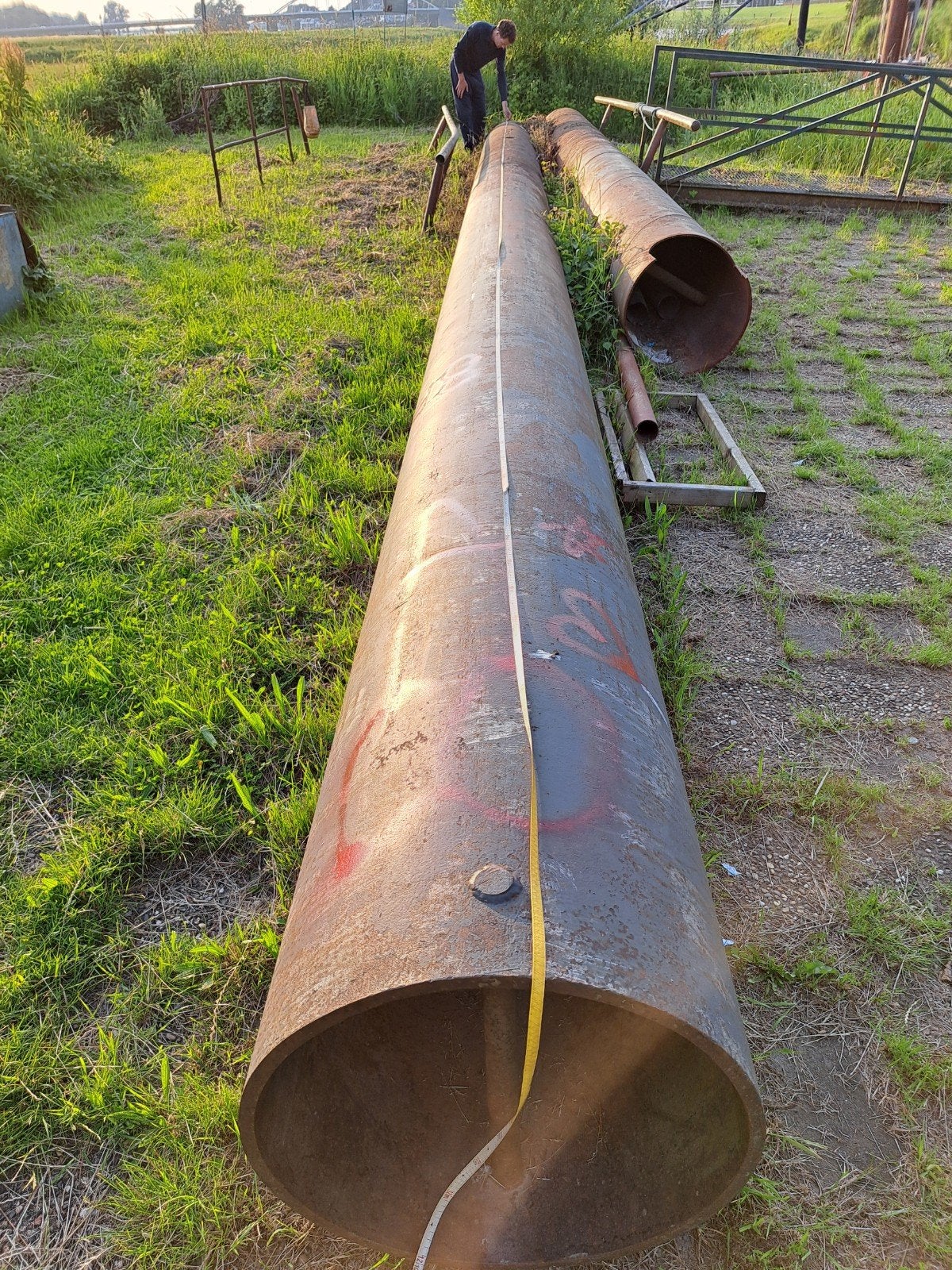 Grote stalen buizen - Ideaal voor diverse projecten, Ophalen, Overige materialen, Gebruikt, 6 meter of meer