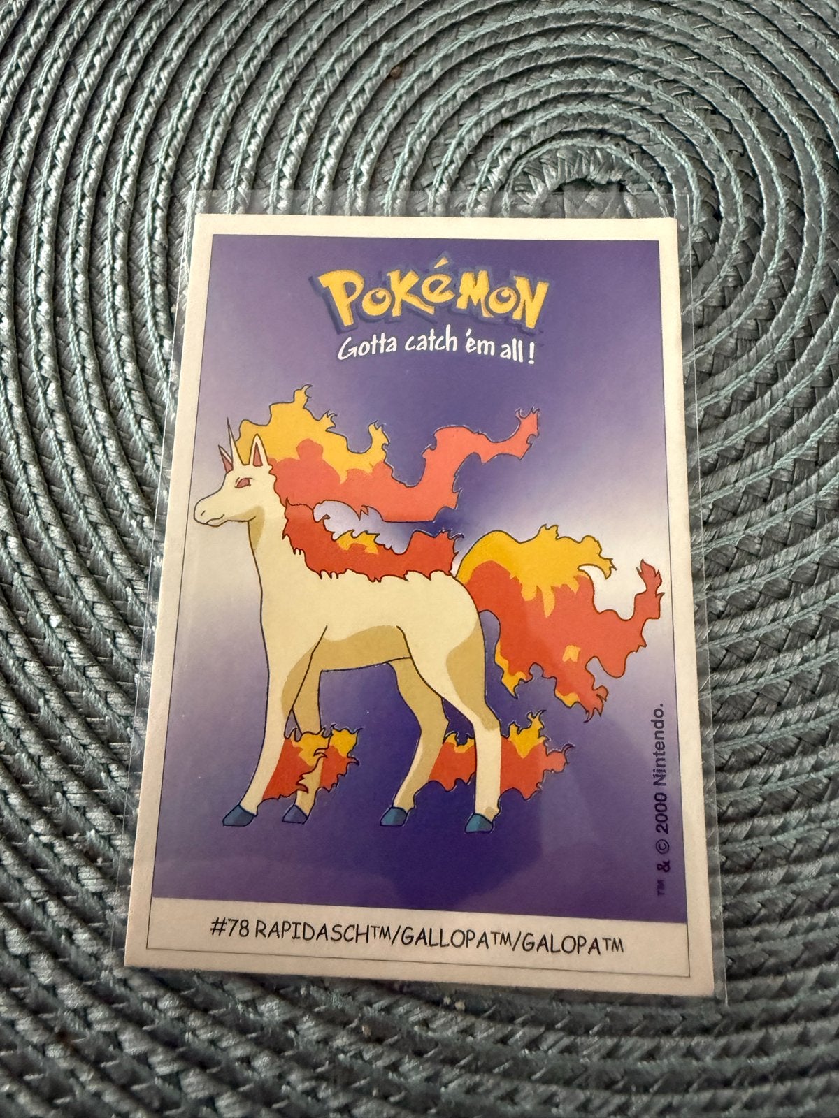 Dunkin Boomer Pokémon kaart #78 Rapidash, Ophalen of Verzenden, Gebruikt, Losse kaart