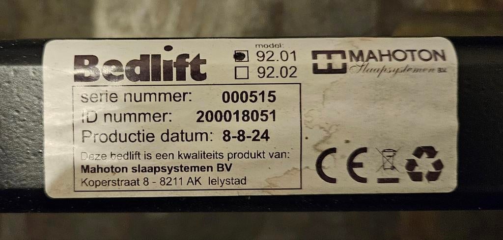 Mahoton Bedlift 92.01 voor bestaand bed - Elektrisch verstel, Huis en Inrichting, Slaapkamer | Bedden, Ophalen, Zwart, Modern, Functioneel