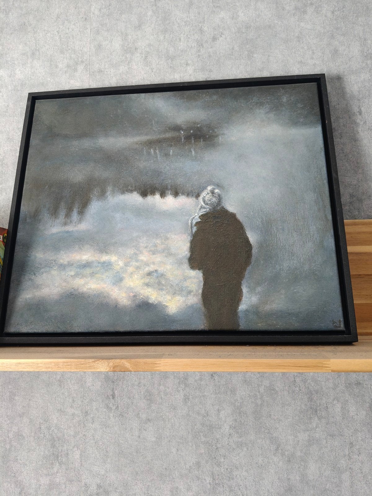 Schilderij met lijst, Ophalen, Figuren, Hout, Olieverf