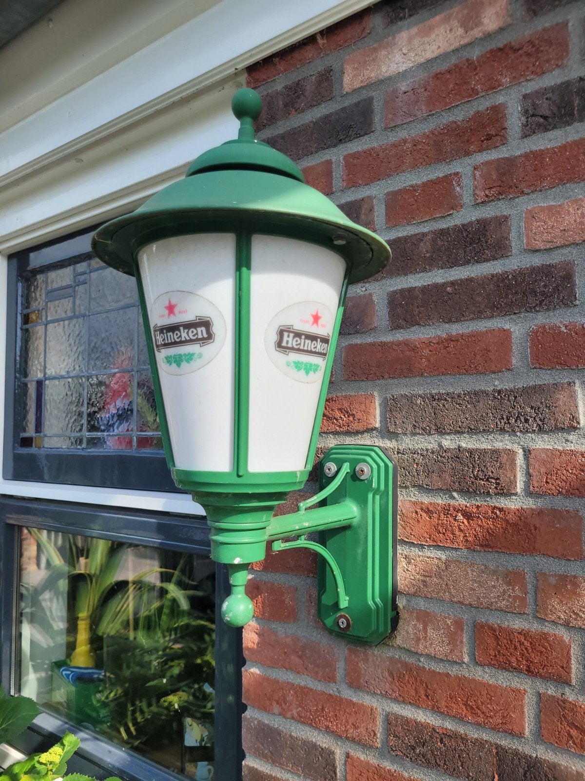 Heineken buitenlampen - Set van 2, Verzamelen, Biermerken, Ophalen, Gebruikt, Heineken