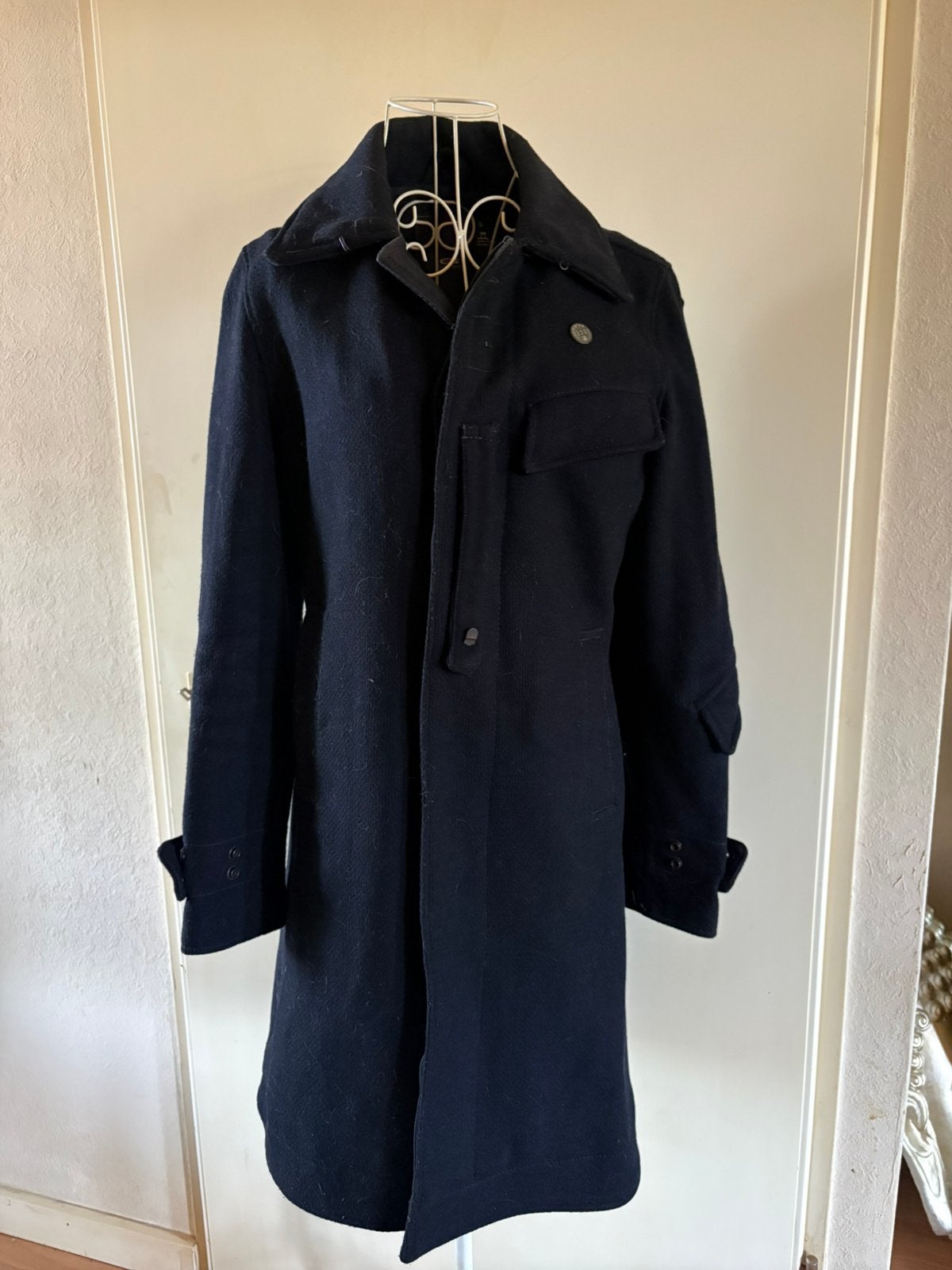 Prachtige lange wollen jas van G-Star Raw mt S, Ophalen of Verzenden, Zo goed als nieuw, Maat 36 (S), Overige kleuren