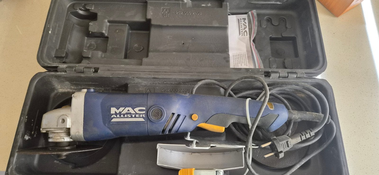 MAC ALLISTER Haakse slijper/polijster met variabel toerental, Ophalen of Verzenden, Zo goed als nieuw, Haakse handslijpmachine