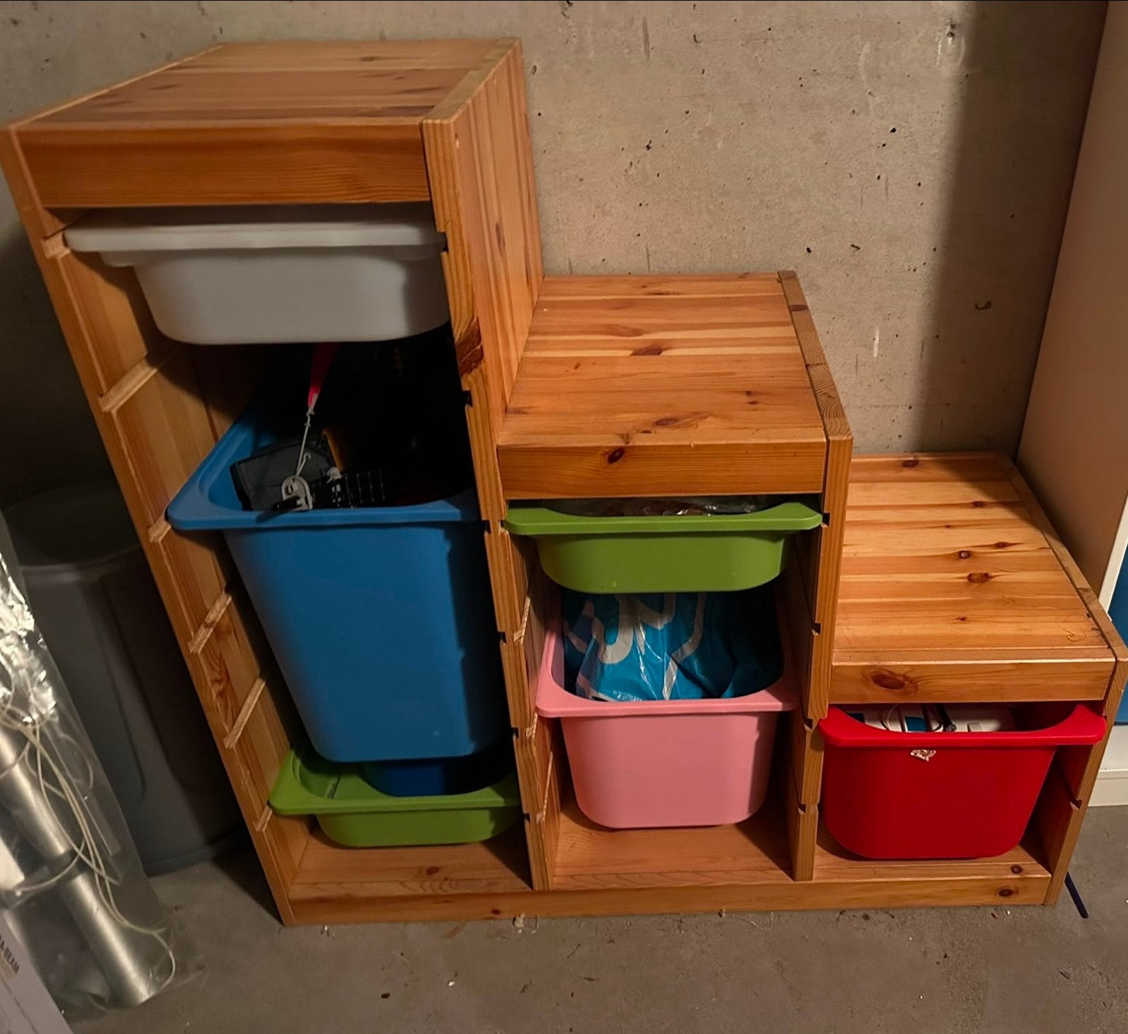 Houten opbergrek met bakken - IKEA Trofast stijl, Ophalen, Gebruikt, Kast
