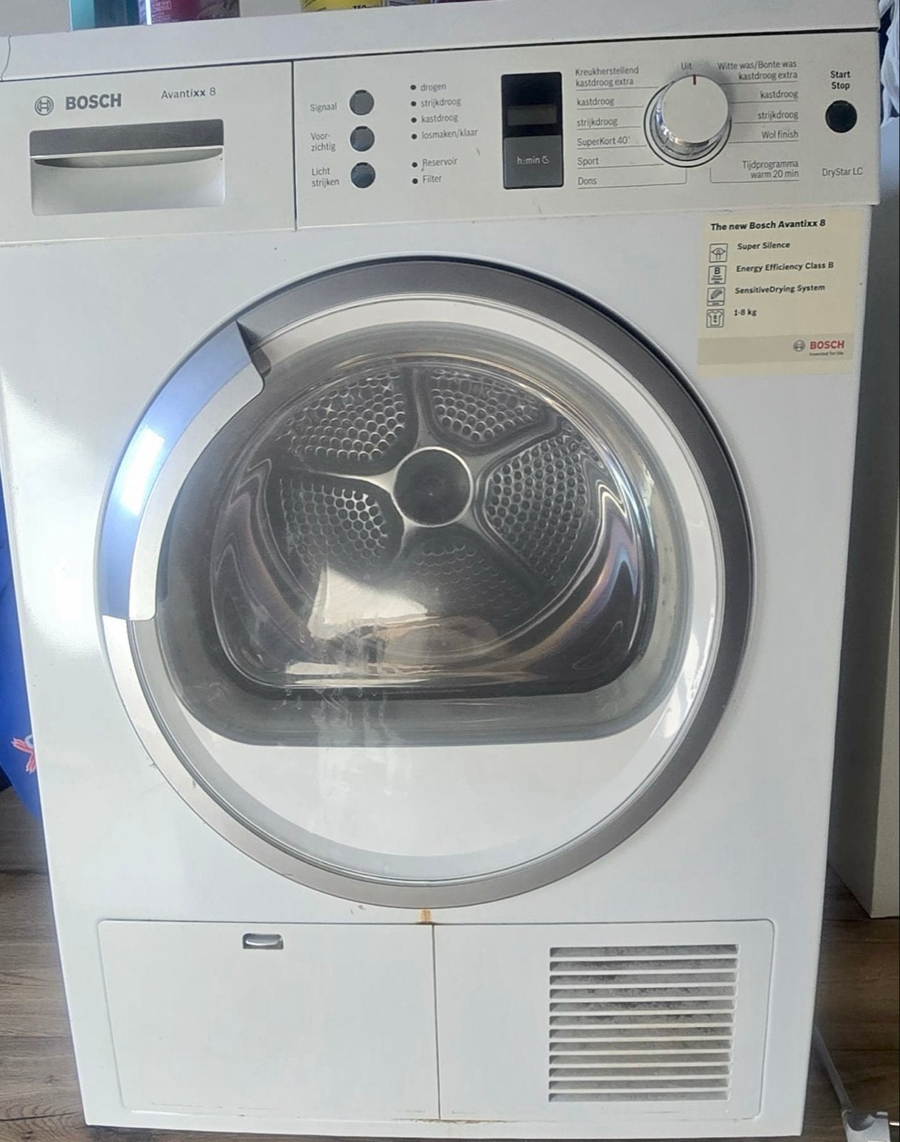 Bosch Avantixx 8 Condensdroger - 8 kg, Witgoed en Apparatuur, Ophalen, 6 tot 8 kg, Gebruikt, Voorlader