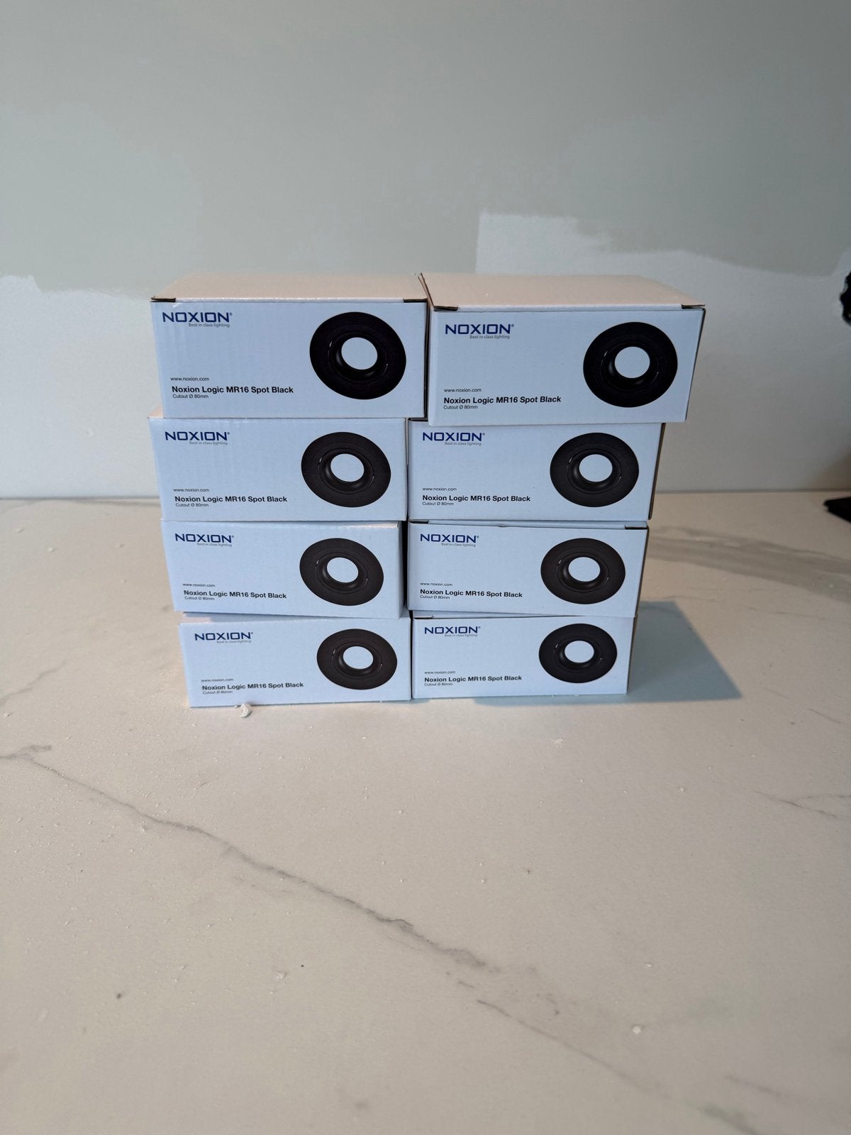 Noxion Logic MR16 Inbouwspots Zwart 8 Stuks (zaagmaat 69mm), Ophalen of Verzenden, Nieuw, Zwart, Overige merken