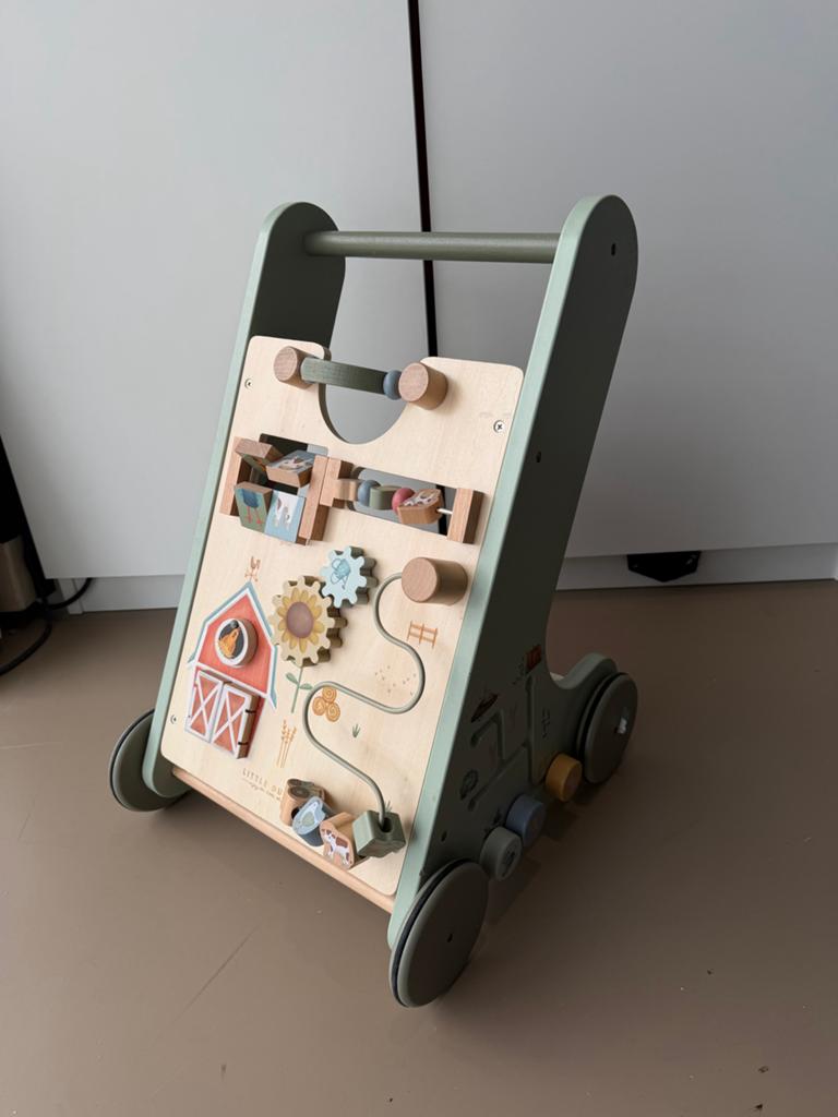 Little Dutch Houten Loopwagen Boerderij, Kinderen en Baby's, Speelgoed | Houten speelgoed, Ophalen of Verzenden, Gebruikt, Duw- of Trekspeelgoed