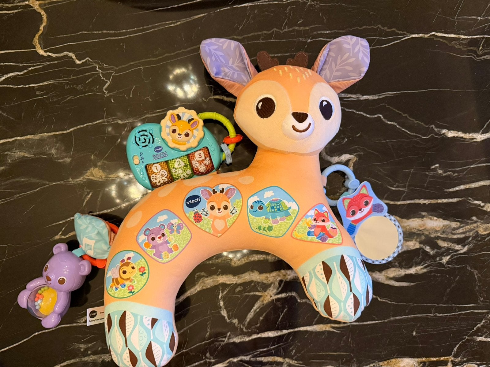 VTECH - TummyTime Knuffel Hertje - Licht & Geluid, Kinderen en Baby's, Speelgoed | Vtech, Ophalen of Verzenden, Zo goed als nieuw