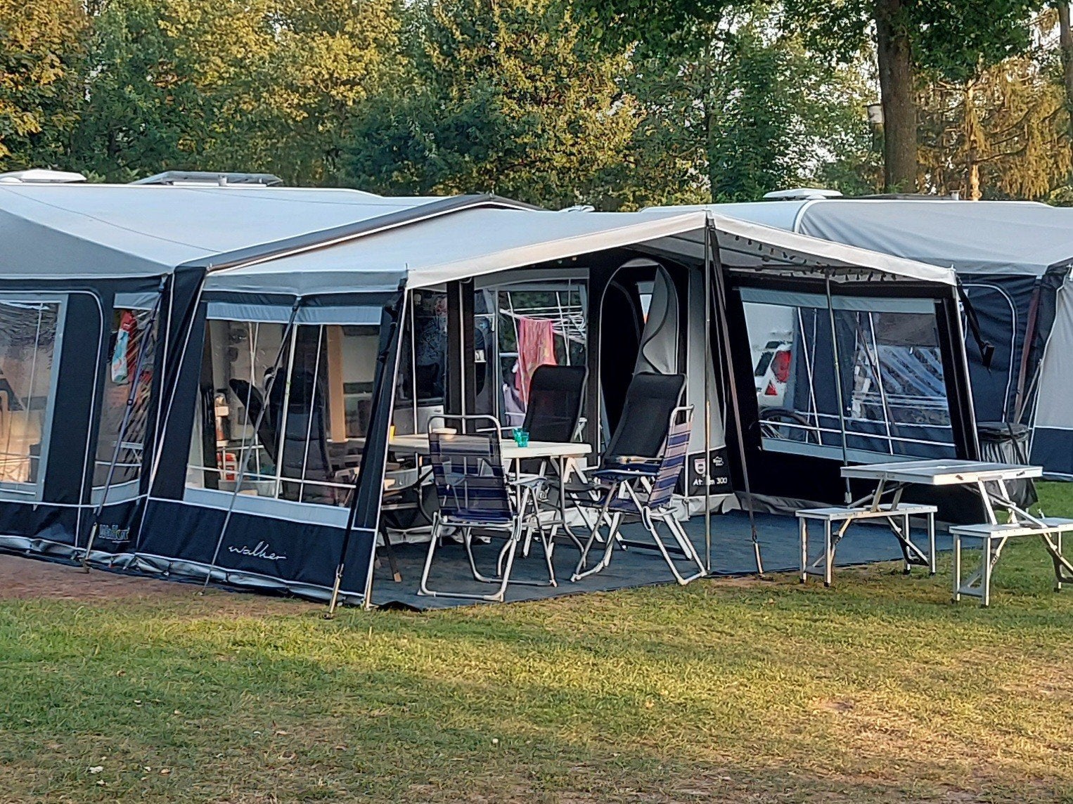Walker patio – verzwaarde voorzonluifel omloopmaat 900, Ophalen, Zo goed als nieuw