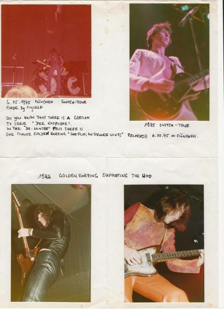 Golden Earring: 4 live foto's Duitse concerten., Ophalen of Verzenden, Gebruikt