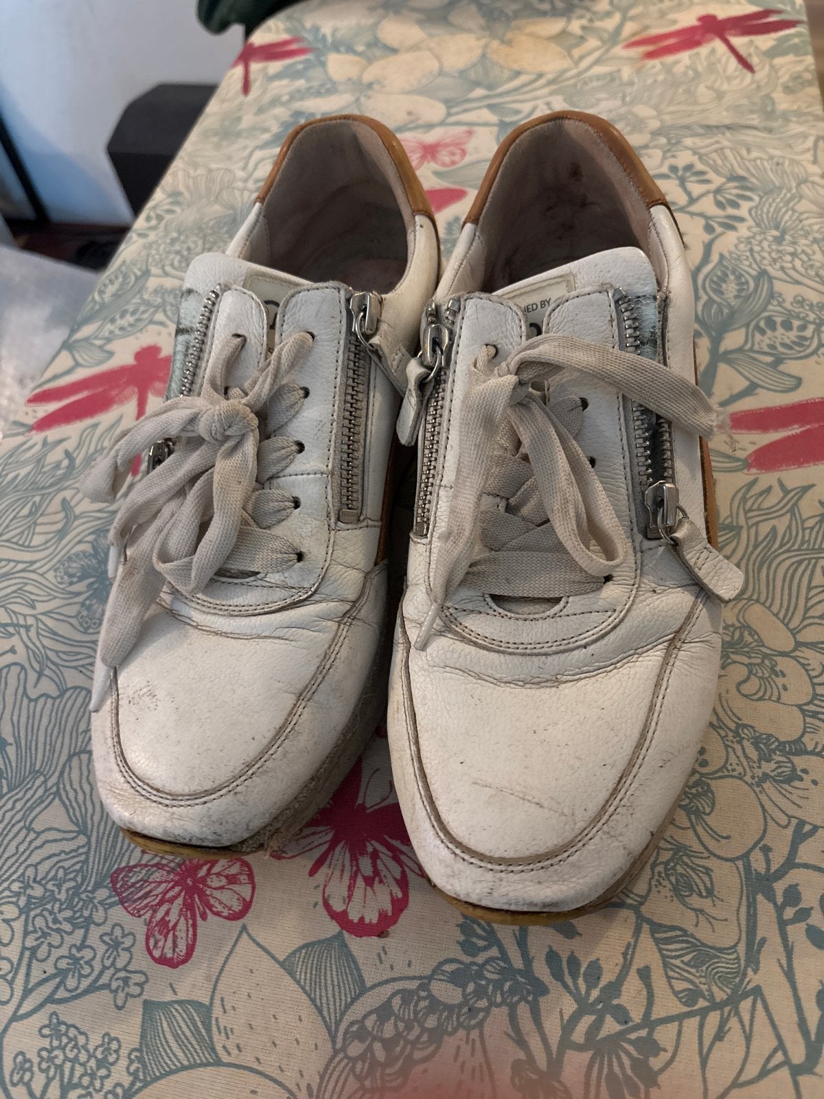 Gabor sneakers - Maat 38 - Gedragen, Kleding | Dames, Ophalen of Verzenden, Gedragen, Wit, Sneakers of Gympen