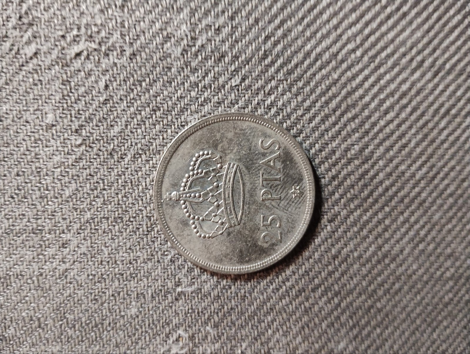 25 Pesetas Spanje 1975 (sluitjaar 1978) (M-0258), Ophalen of Verzenden