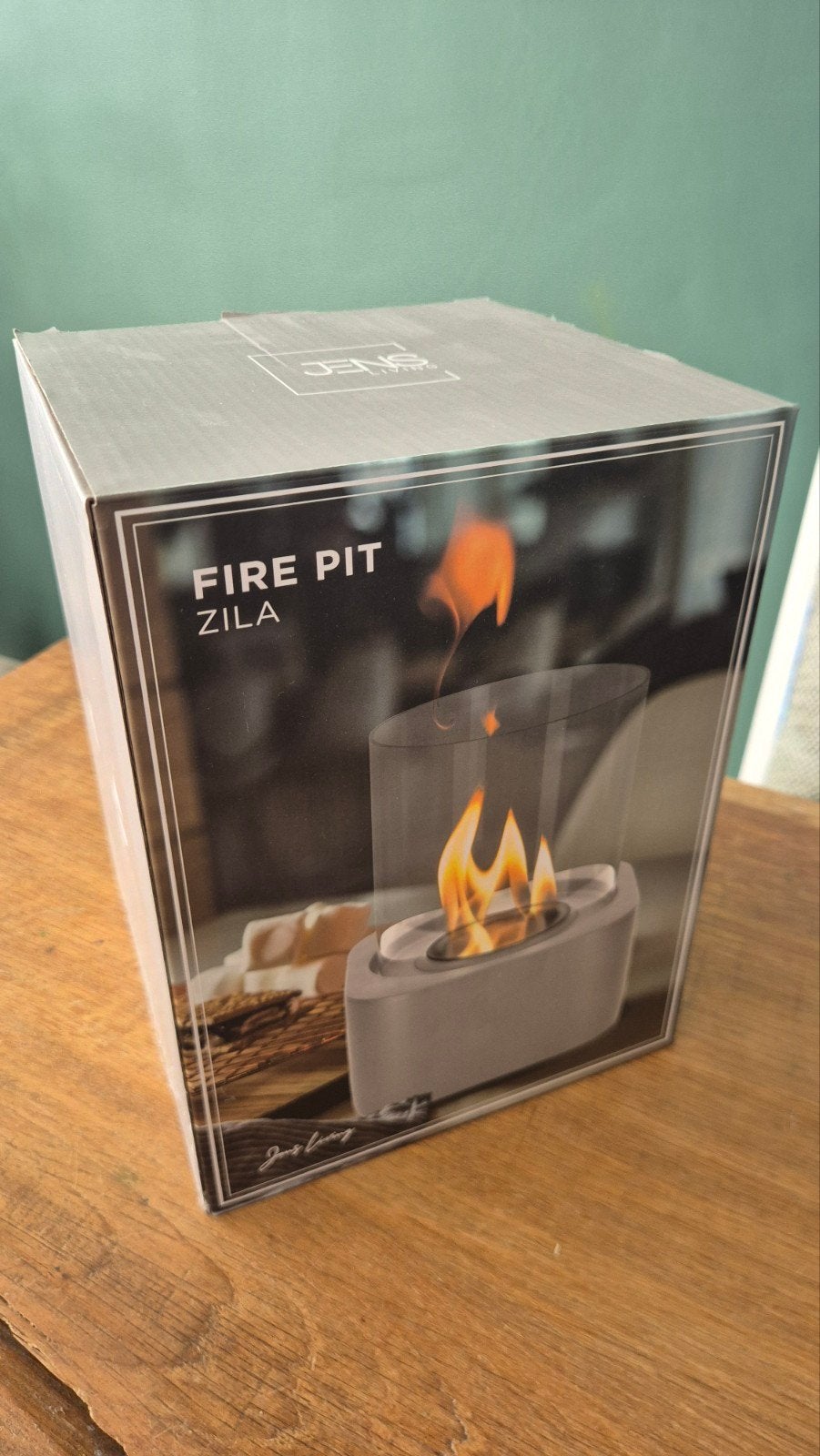 Jens Living Zila Fire Pit Sfeervolle Bio-Ethanol Haard, Ophalen, Nieuw, Modern, Grijs