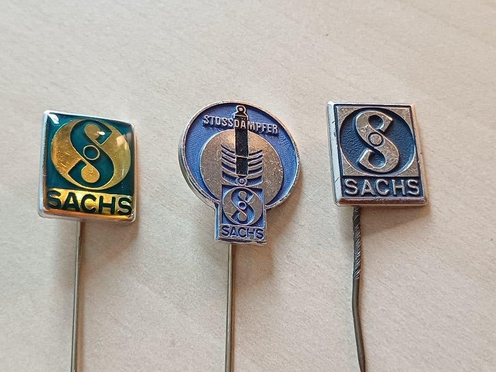 3x S A C H S   spelden, Verzenden, Gebruikt, Merk, Speldje of Pin