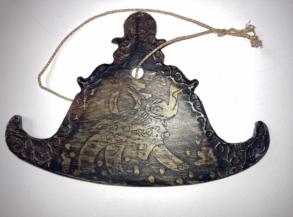 Birma Myanmar Engraved Burmese Spinning Gong - 12 cm, Verzenden