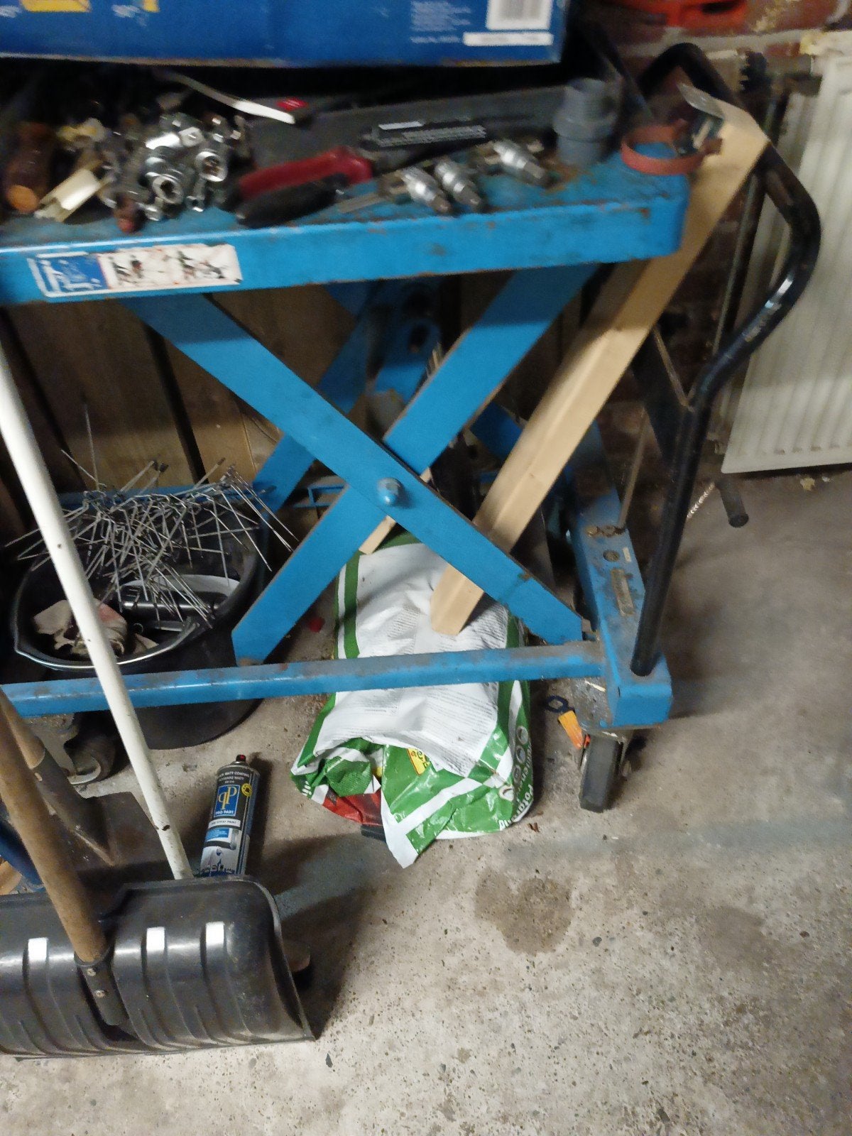 Schaarlift / hefTafel  tot 550kg - Voet/Hand Bediening, Ophalen, Gebruikt