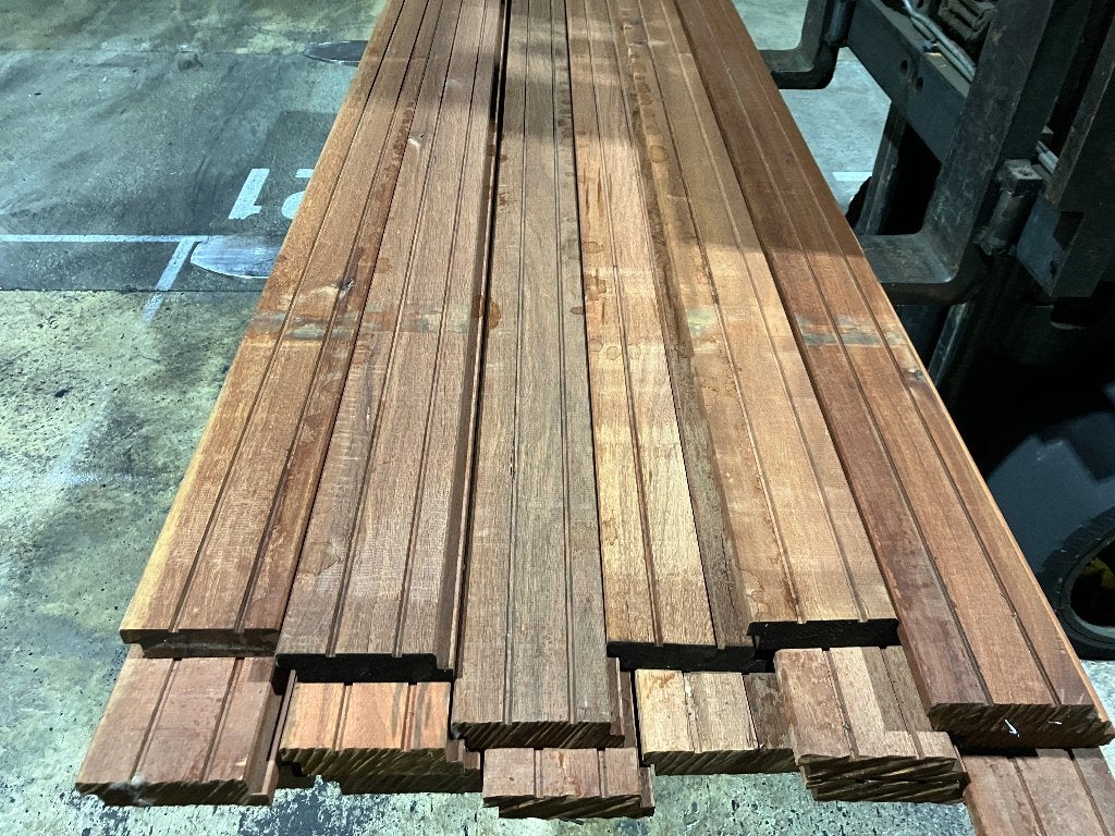 Hardhouten planken vlonderplanken Massaranduba 40x130mm, Ophalen, Nieuw, Hardhout, 250 cm of meer
