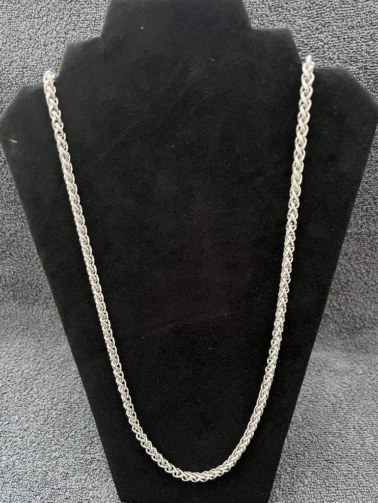Ketting Titanium massief Ronde schakel 70 CM -NIEUW-, Ophalen of Verzenden, Nieuw, Zilver, Overige materialen