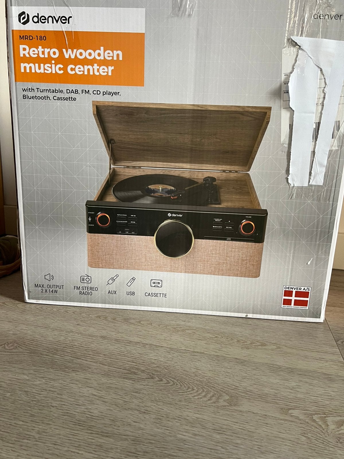 Denver MRD-180 Retro Muziekcentrum - Nieuw in doos, Ophalen of Verzenden, Nieuw, Platenspeler, Overige merken