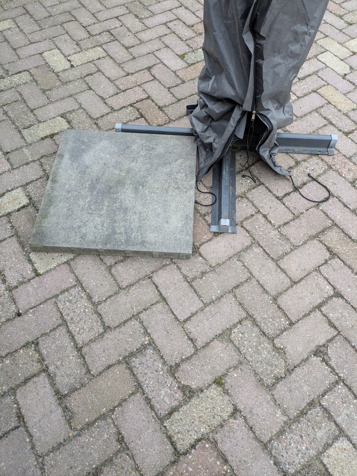 zweefparasol 4x3, Tuin en Terras, Ophalen, 3 tot 4 meter, Zweefparasol, Kantelbaar
