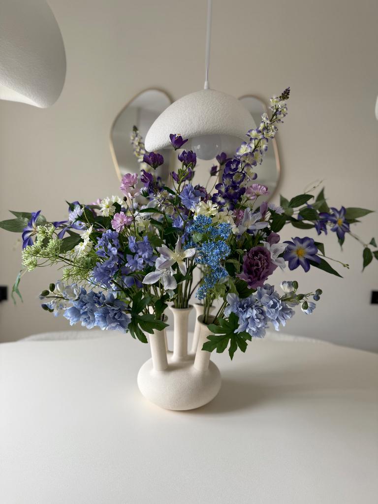 Zijden Bloemen boeket (kunstplanten), Ophalen, Paars, 70 cm, Nieuw