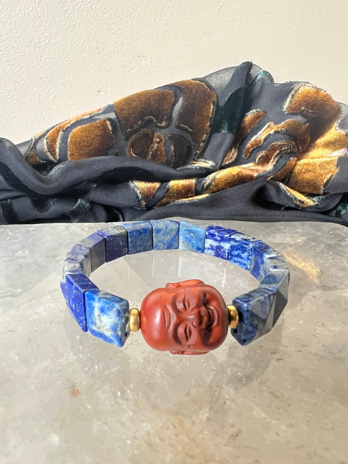 Lapis lazuli zilver ojime bead amulet magie one of a kind, Met bedels of kralen, Blauw, Nieuw, Ophalen of Verzenden