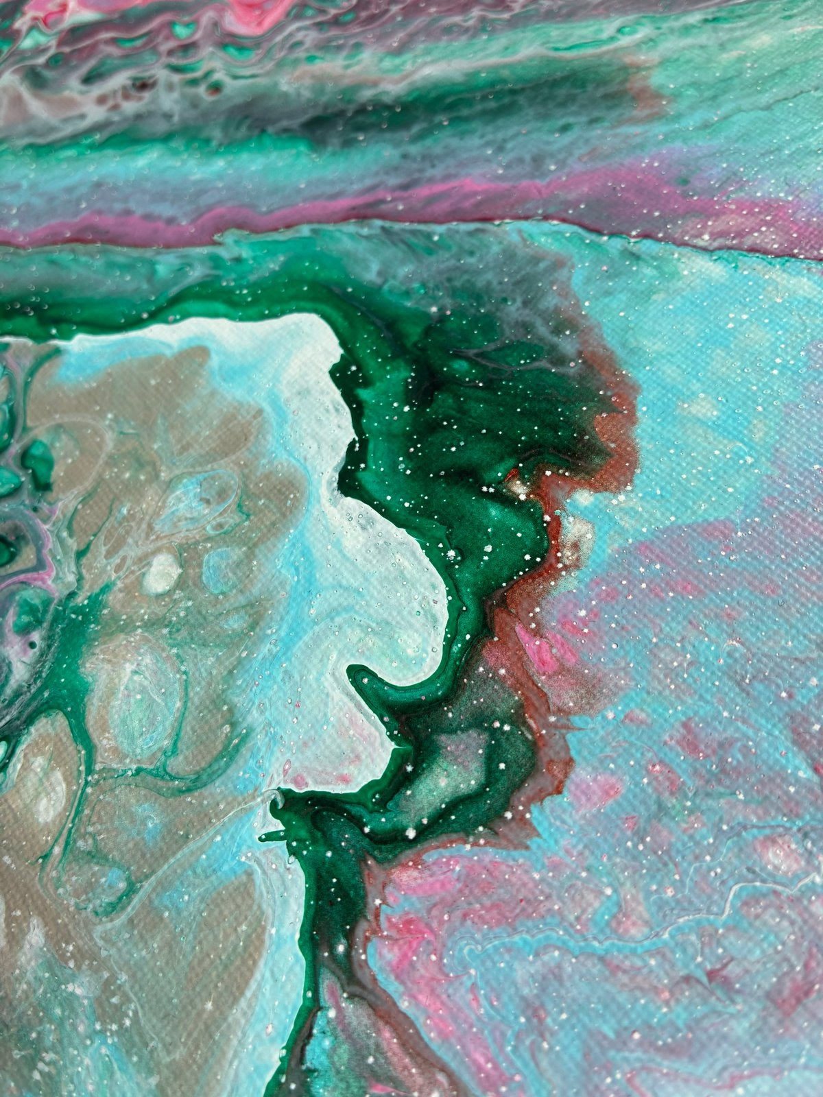 Abstract Acryllic Pouring Schilderij - Levendige Kleuren, Antiek en Kunst, Kunst | Schilderijen | Modern, Abstract, Acrylverf