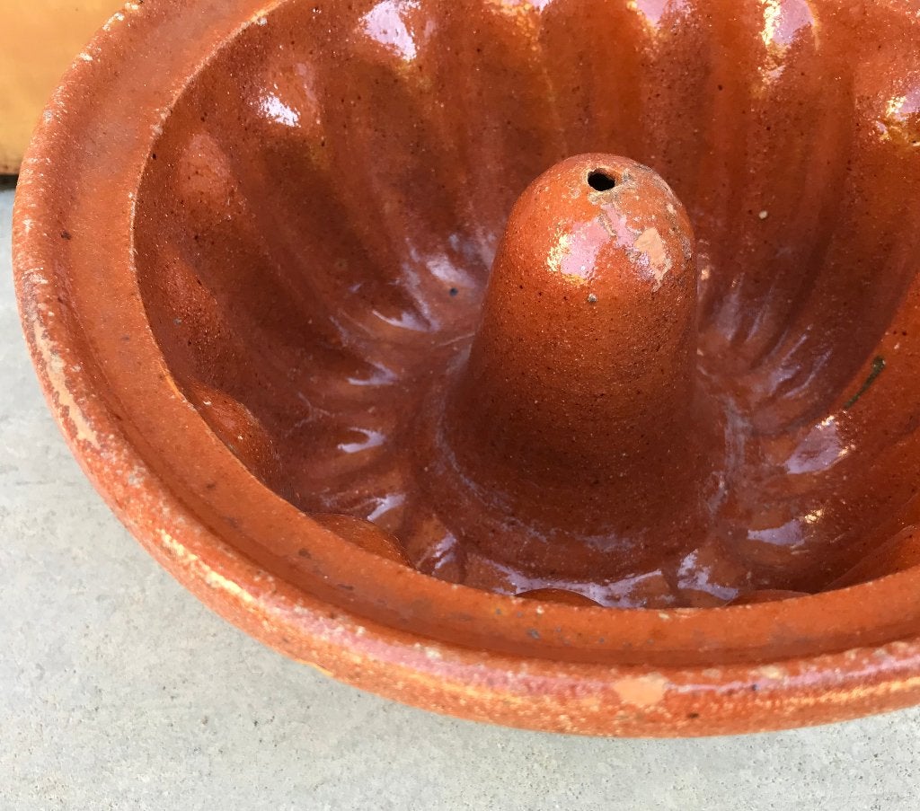 Terracotta aardewerk geglazuurde tulbandvorm, Overige typen, Ophalen of Verzenden, Gebruikt, Overige materialen
