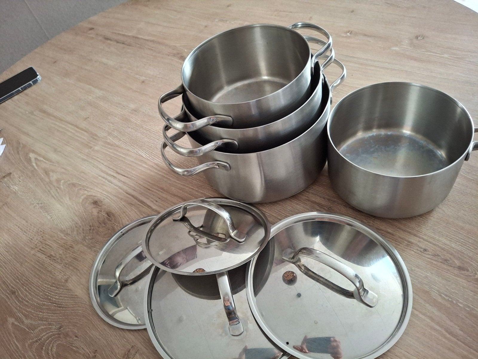 BK pannenset, Ophalen, Rvs, Pannenset