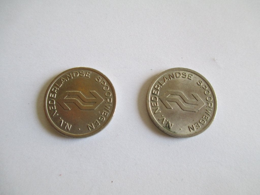 2 munten nederlandse spoorwegen, Ophalen of Verzenden, Duitsland