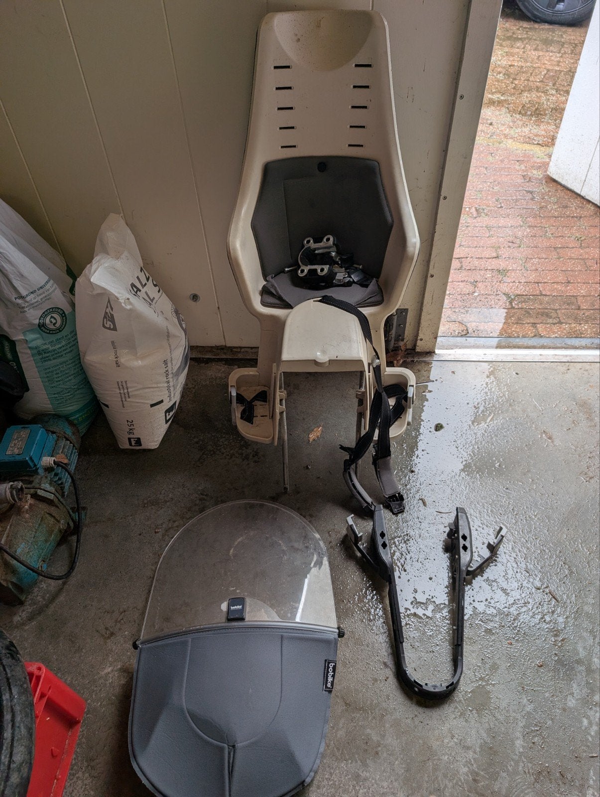 Fietszitje met windscherm, beugel en bevestigingsmaterialen, Ophalen, Voorzitje, Bobike, 0 t/m 13 kg