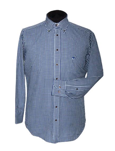 Etro shirt, geruit overhemd, donkerblauw, Mt. 38 / S, Etro ., Halswijdte 38 (S) of kleiner, Zo goed als nieuw, Verzenden