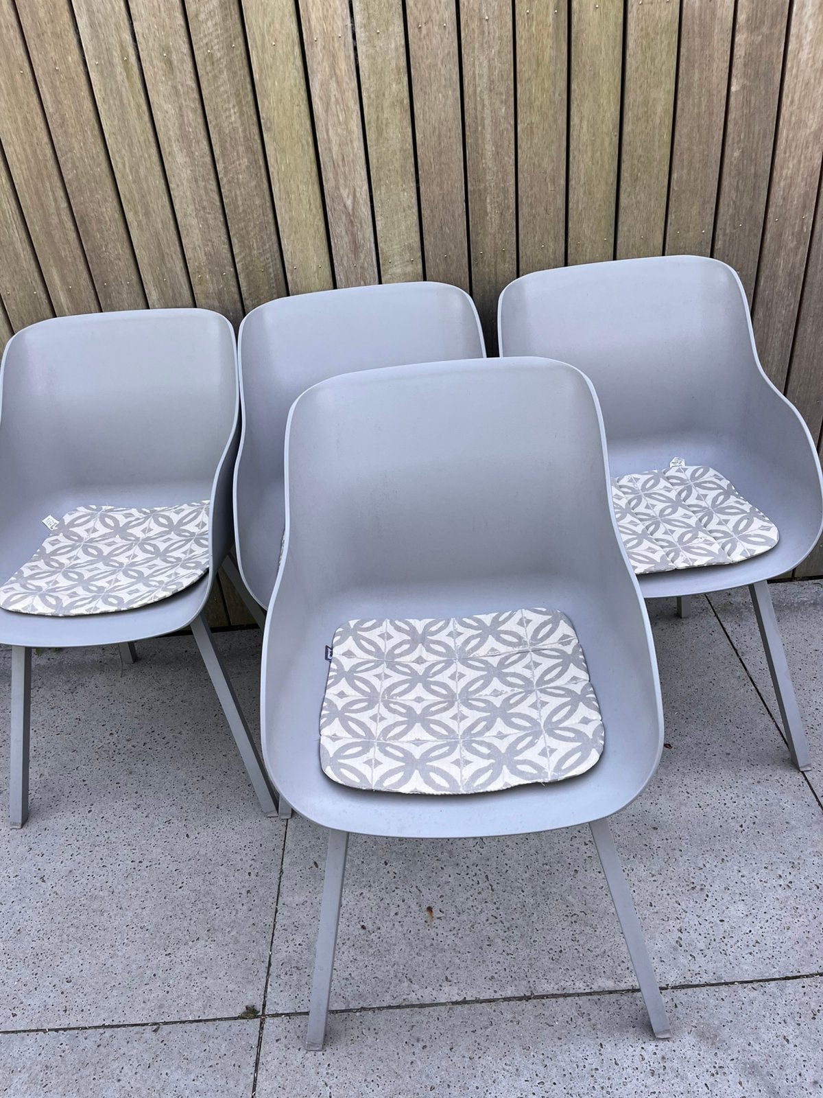 Hartman Sophie tuinstoel grijs 4 stuks, Tuin en Terras, Tuinstoelen, Zo goed als nieuw, Kunststof, Ophalen