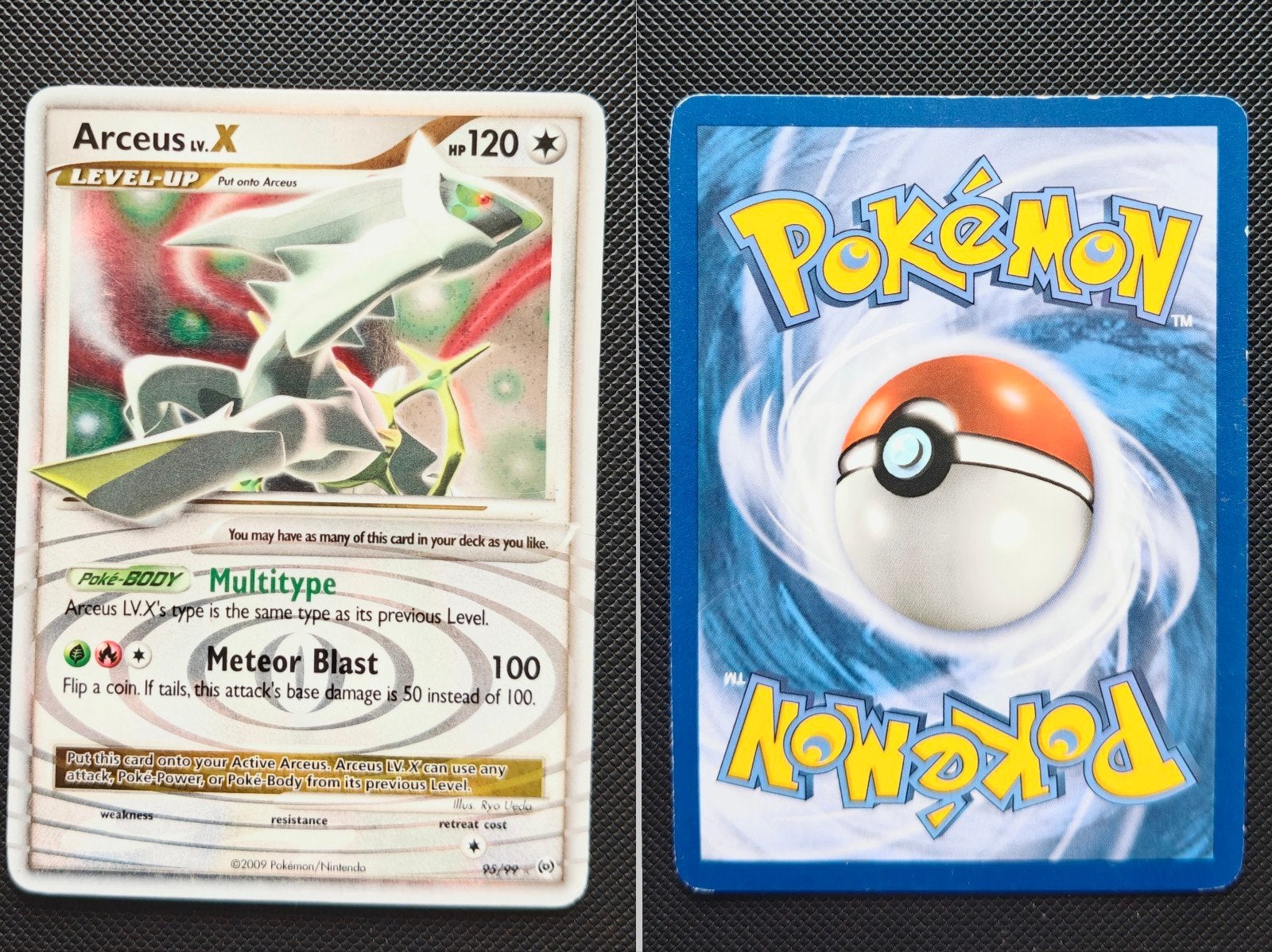 3x Arceus LV.X Pokémon kaart - Zeldzaam en Foil, Ophalen of Verzenden, Gebruikt, Losse kaart, Foil