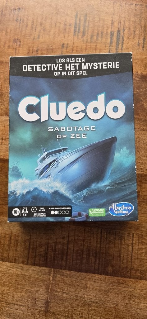 Cluedo Sabotage op Zee - Ontsnap van het Jacht, Hobby en Vrije tijd, Een of twee spelers, Ophalen of Verzenden, Zo goed als nieuw
