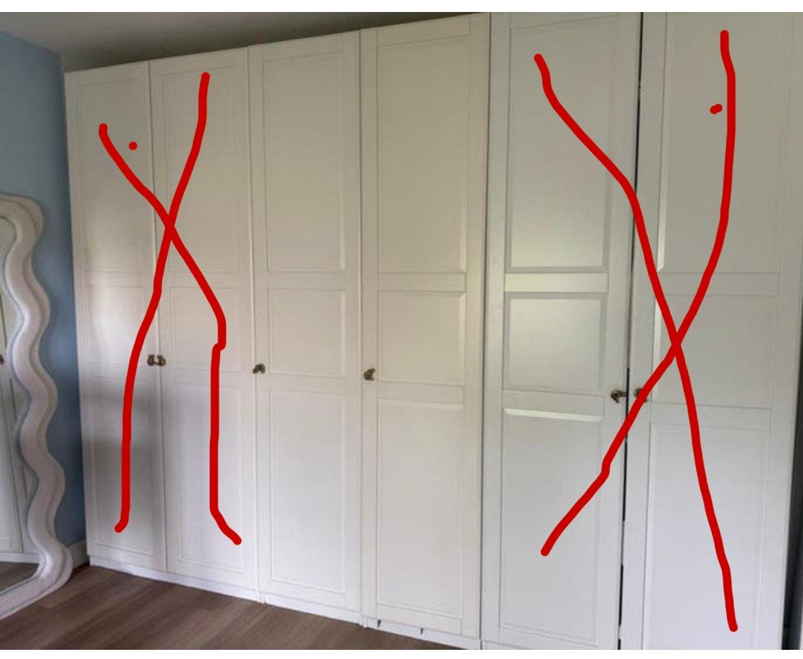 2 x Pax kast met inrichting, Gebruikt, 200 cm of meer, 200 cm of meer, 25 tot 50 cm