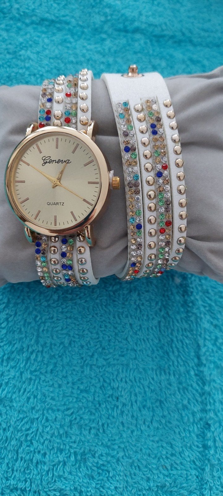 Stijlvol Horloge met Armband in één - Geneva Quartz, Overige merken, Overige materialen, Polshorloge, Overige materialen