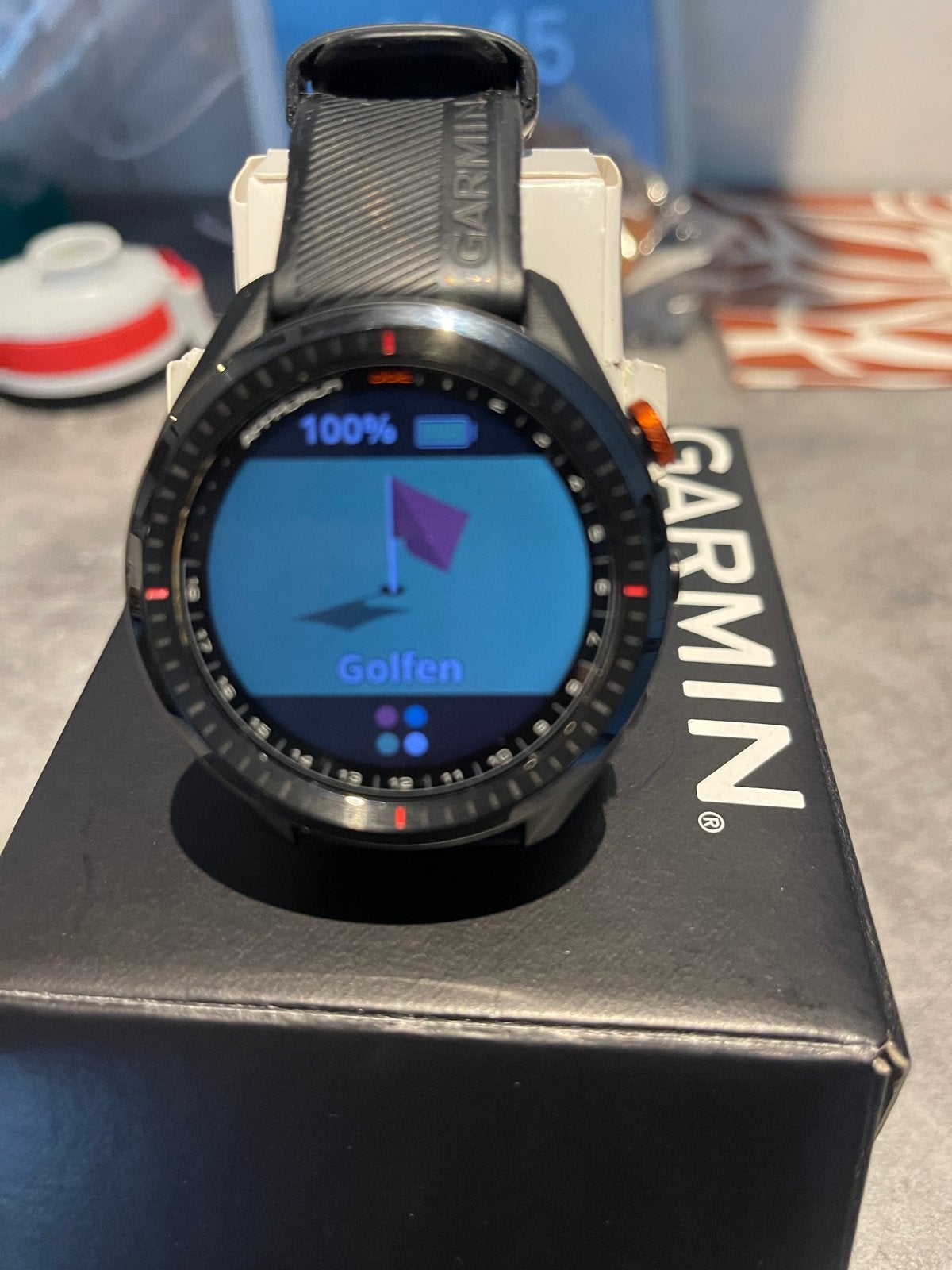 Garmin Approach S62 GPS Golfhorloge met Oplaadkabel en Doos, Sieraden, Tassen en Uiterlijk, Sporthorloges, Zo goed als nieuw, Zwart