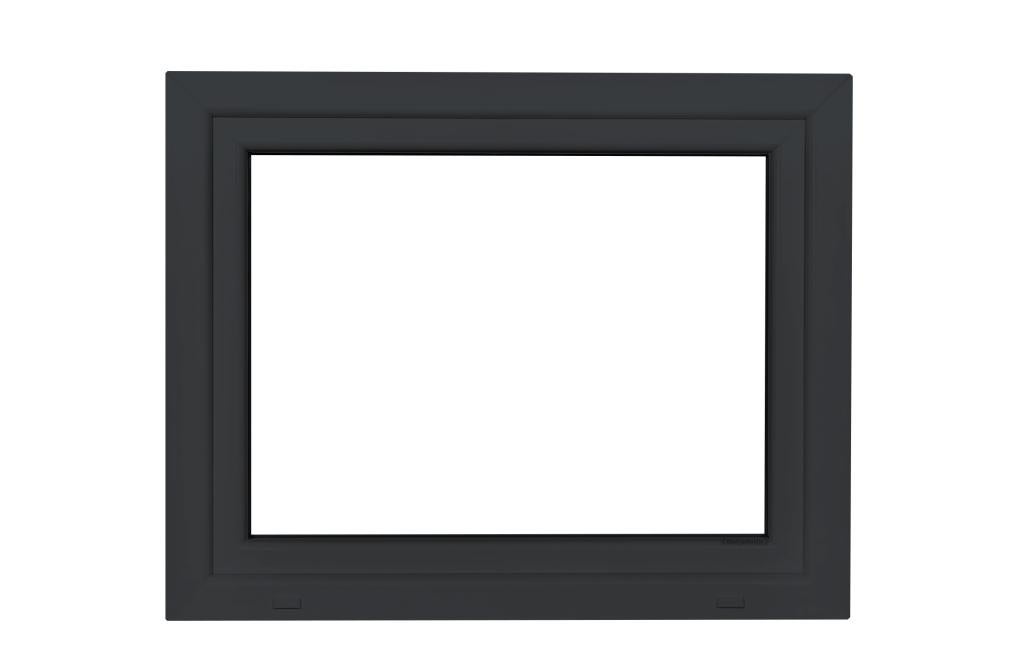 Kunststof Kozijn Draaikiep  B100 H80cm Mat Zwart