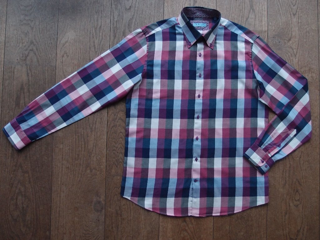 Mooi zakelijk casual R.B. Boston heren overhemd blouse XL, Kleding | Heren, Meerkleurig, Ophalen of Verzenden, Zo goed als nieuw