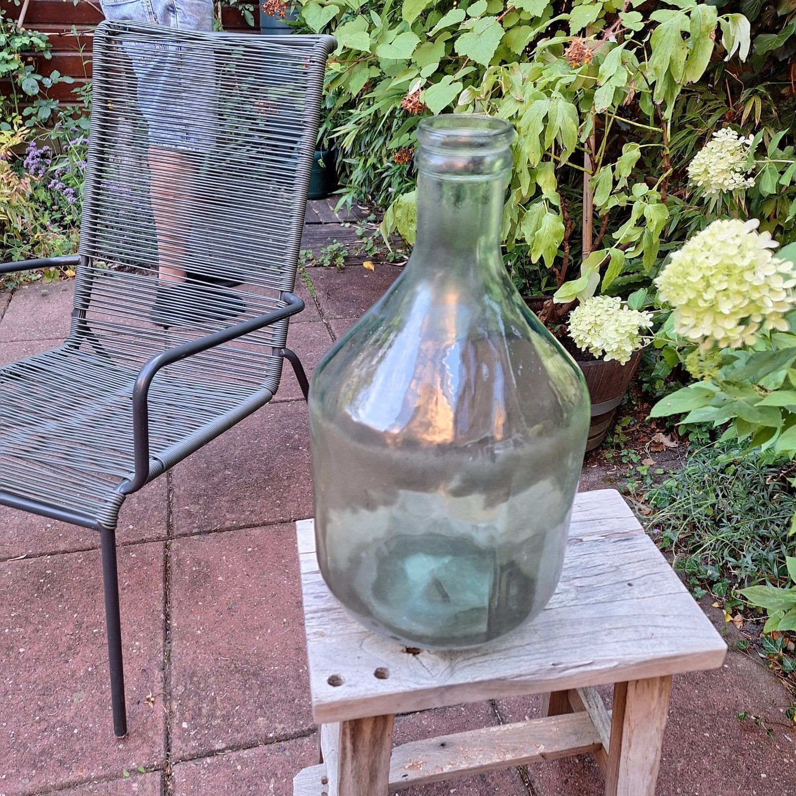 Vaas blauw glas, Ophalen, Gebruikt