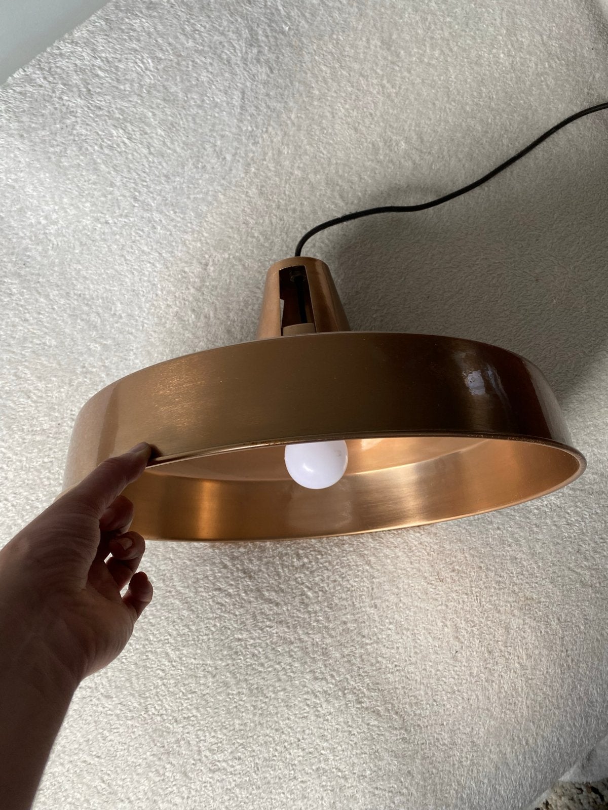 VT Wonen Plafondlamp - Industriële Koperen Look, Huis en Inrichting, Lampen | Hanglampen, Ophalen, Gebruikt, Metaal