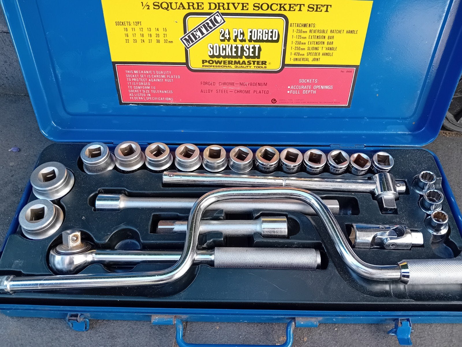 24-delige doppenset 1/2" met ratel en accessoires, Ophalen
