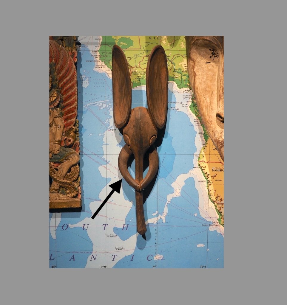 Afrikaanse obj. oa Babanki Olifant (6), Kameroen (120827-05), Antiek en Kunst, Hout, Bruin, Handgemaakt, Afrika