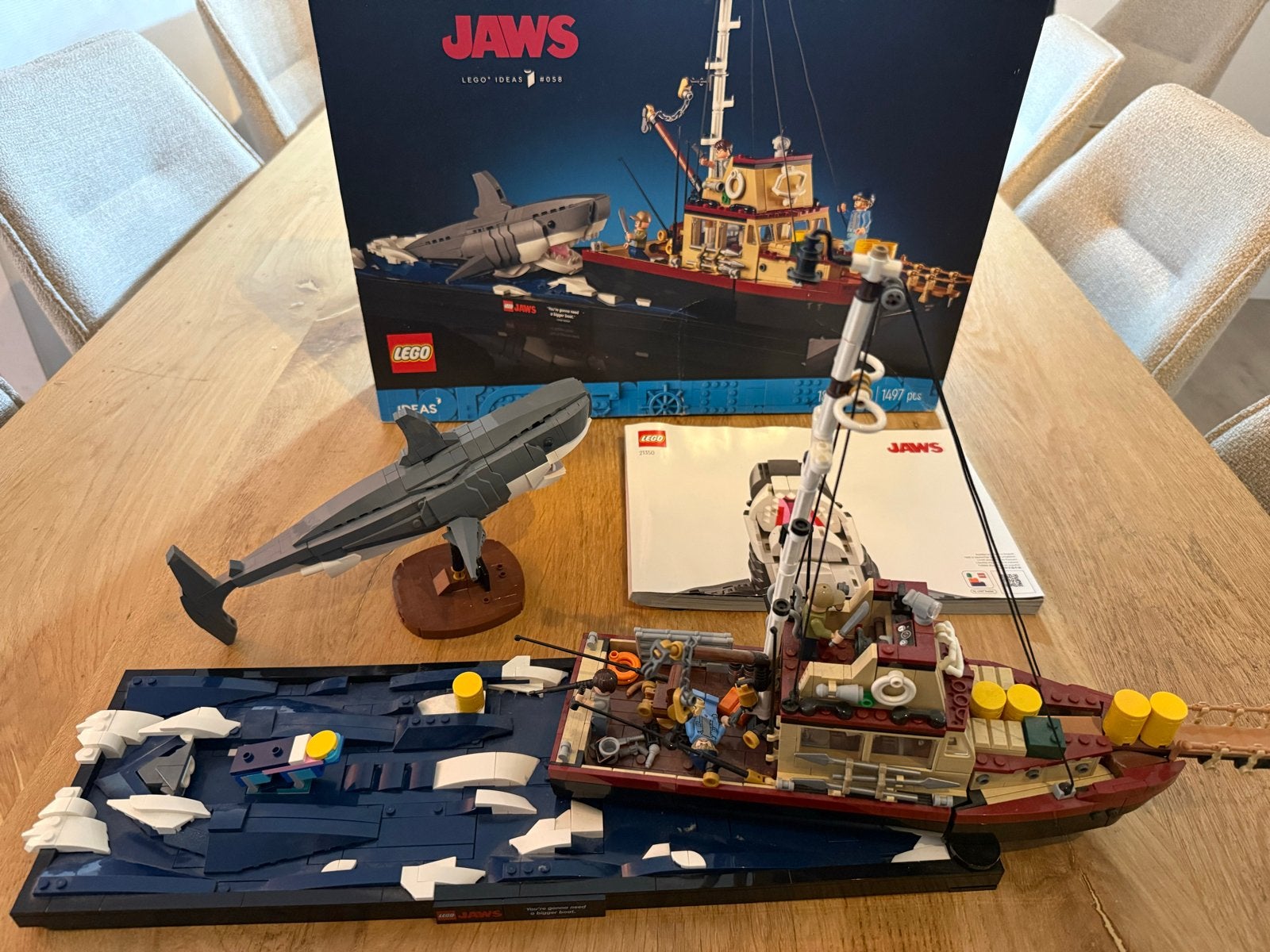 Lego Ideas Jaws set (21341) - Compleet met doos en boekje, Ophalen, Lego, Compleet, Complete set